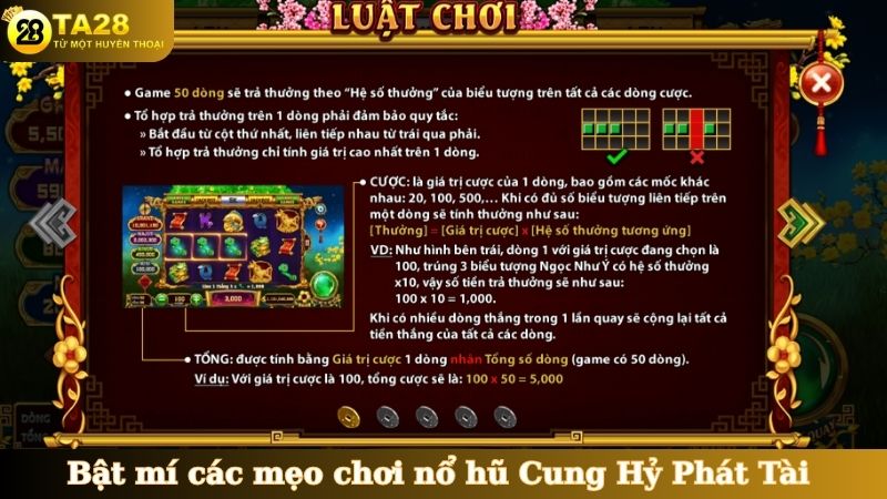 Bật mí các mẹo chơi nổ hũ Cung Hỷ Phát Tài