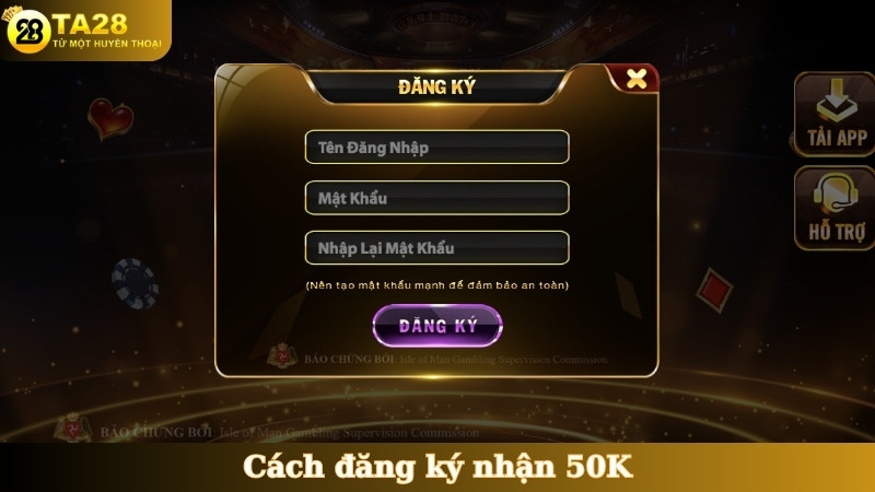 Cách đăng ký nhận 50K